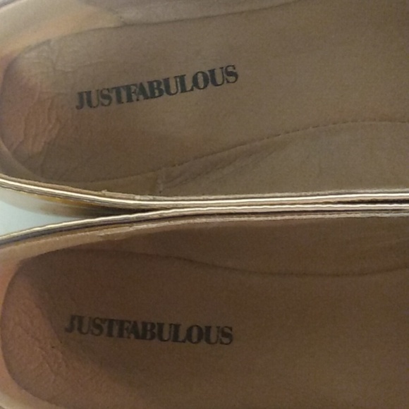 Justfabulous women's size 8 rose gold mirror like finish slip-on shoes - Picture 6 of 8